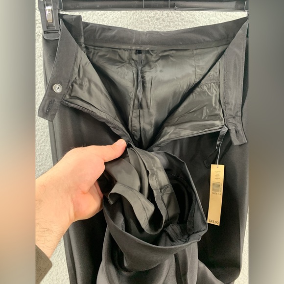 NWT Amanda Smith Pure Silk Women’s Plus Black Flat Side Zip Up Pants Size 14 - Picture 12 of 16